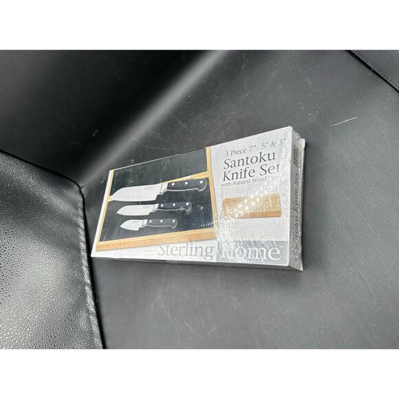 Sterling Home- 3 Piece Santoku Knife Set - New in Box - Picture 3 of 3